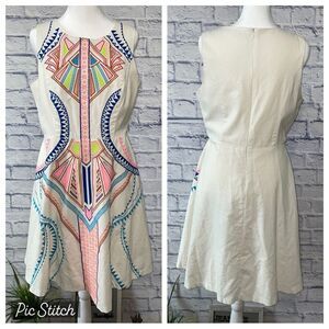 Champagne & strawberry sheath dress embroidered